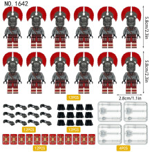 (12pcs-8) Medieval Knight Soldiers Military Building Blocks Minifigures Gift toy