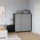 URBN Living (Black with Grey Doors) 120cm 3 Sliding Doors Kids Wardrobe Storage Closet 5