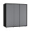 URBN Living (Black with Grey Doors) 120cm 3 Sliding Doors Kids Wardrobe Storage Closet 7