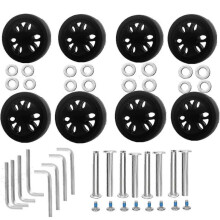 8pc Luggage Wheels Replacement Kit,Mute Caster Replacement Suitcase A