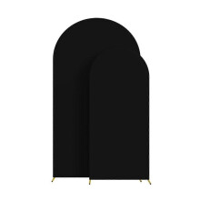 Wedding Arch Cover,Arch Backdrop Stand Cover with 100 balloons(black)