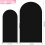 Wedding Arch Cover,Arch Backdrop Stand Cover with 100 balloons(black) 3