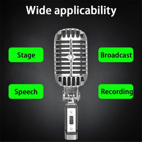 Wired Handheld Mic Microphone for Live Recording Karaoke Studio 2