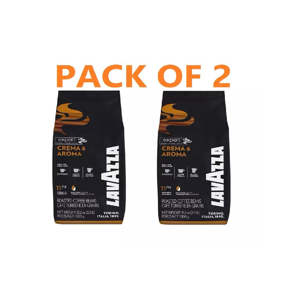 Lavazza 'Expert' Crema & Aroma Coffee Beans 1Kg ( Pack Of 2 )