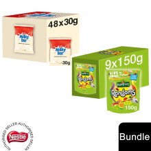 (48x Milkybar Chocolate + 9xRowntree's Randoms (57 Bags)) Nestlé Sharing Bags Milkybar Buttons & Rowntree's Randoms, Fruit Gum, Jelly Tots
