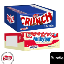 (20 x Crunch Milk Chocolate + 20x Milkybar Chocolate (40 Bars)) Nestlé Chocolate Sharing Bar (30 - 40 Bars) Kit Kat, Crunch, Aero & Milkybar