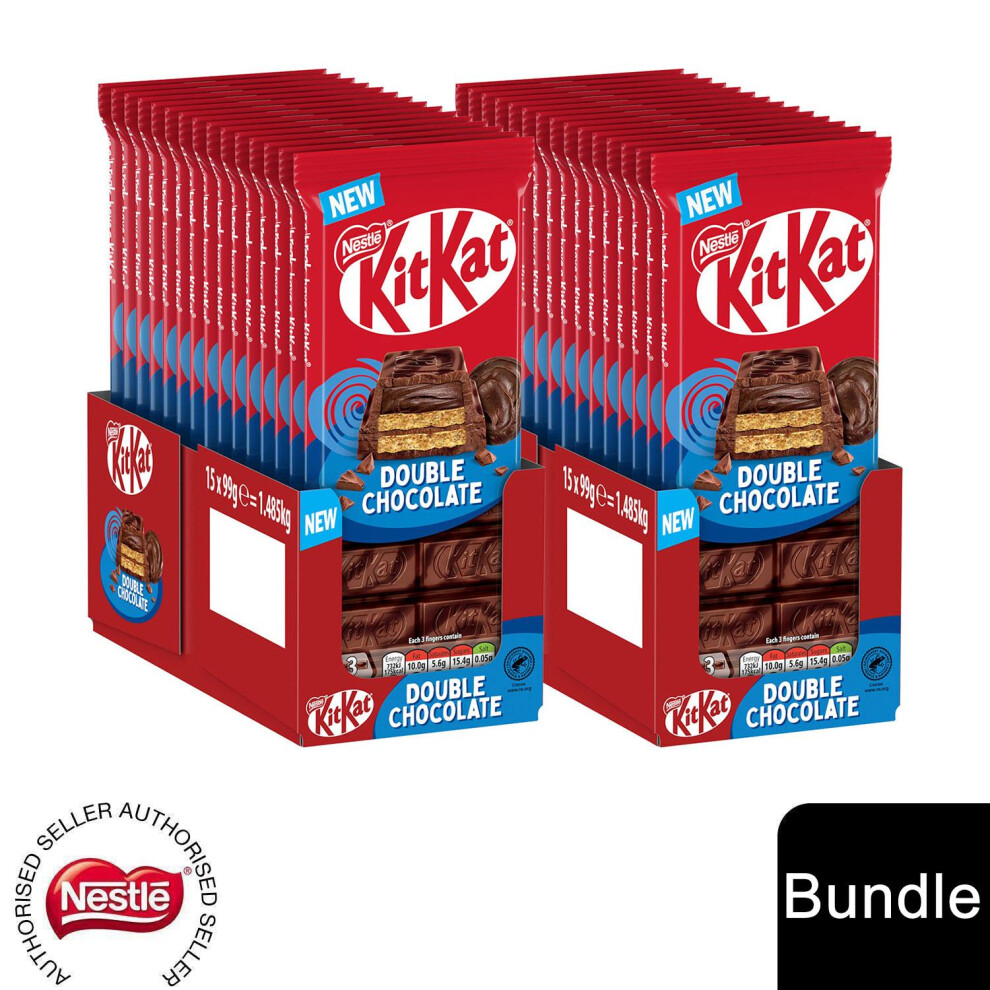 Nestle (30 X Kitkat Double Chocolate (30 Bars)) Nestlé Chocolate Sharing Bar (30 - 40 Bars) Kit Kat, Crunch, Aero & Milkybar