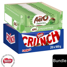 (20 x Crunch Milk Chocolate + 15x Aero Peppermint (35 Bars)) Nestlé Chocolate Sharing Bar (30 - 40 Bars) Kit Kat, Crunch, Aero & Milkybar
