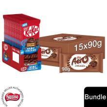 (15x KitKat Double Chocolate + 15 x Aero Milk Chocolate (30 Bars)) Nestlé Chocolate Sharing Bar (30 - 40 Bars) Kit Kat, Crunch, Aero & Milkybar