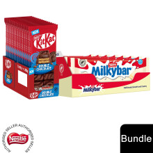 (15x KitKat Double Chocolate + 20 x Milkybar Chocolate (35 Bars)) Nestlé Chocolate Sharing Bar (30 - 40 Bars) Kit Kat, Crunch, Aero & Milkybar