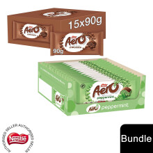 (15x Aero Milk Chocolate + 15x Aero Peppermint (30 Bars)) Nestlé Chocolate Sharing Bar (30 - 40 Bars) Kit Kat, Crunch, Aero & Milkybar