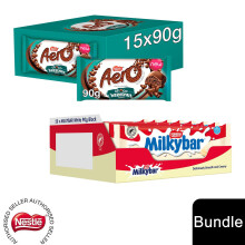 (15x Aero Hazelnut + 20x Milkybar Chocolate (35 Bars)) Nestlé Chocolate Sharing Bar (30 - 40 Bars) Kit Kat, Crunch, Aero & Milkybar