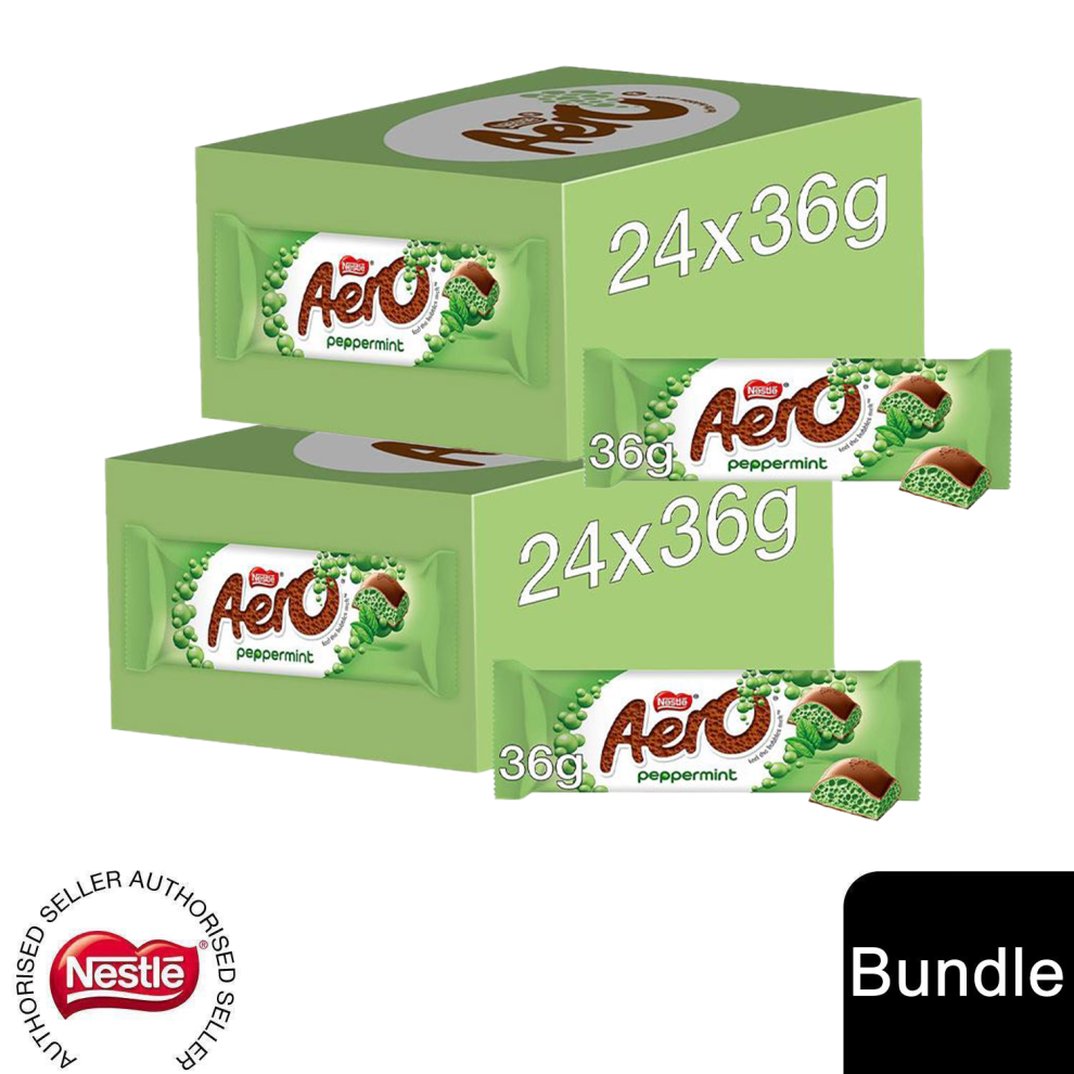 Nestle (48 X Aero Peppermint Chocolate(48 Bars)) Nestlé Chocolate Bar (48 - 144 Bars) Yorkie, Aero, Milkybar Pick Your Favourite