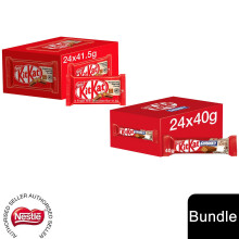(24x KitKat 4 finger + 40 x Chunky Milk (64 Bars)) Nestlé Chocolate Bar (48 - 144 Bars) Yorkie, Aero, Milkybar Pick your Favourite