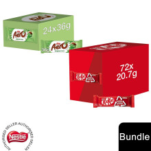 (24x Aero Peppermint + 72 x Milk 2 Finger(96 Bars)) Nestlé Chocolate Bar (48 - 144 Bars) Yorkie, Aero, Milkybar Pick your Favourite