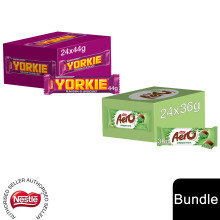 (24x Yorkie Chocolate Bar + 24x Aero Peppermint(48 Bars)) Nestlé Chocolate Bar (48 - 144 Bars) Yorkie, Aero, Milkybar Pick your Favourite