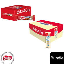 (24x KitKat Chocolate Bar + 54 x Milkybar Kids(78 Bars)) Nestlé Chocolate Bar (48 - 144 Bars) Yorkie, Aero, Milkybar Pick your Favourite