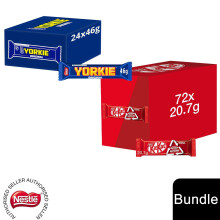 (24x Yorkie Chunky Bar + 72 x Milk 2 Finger(96 Bars)) Nestlé Chocolate Bar (48 - 144 Bars) Yorkie, Aero, Milkybar Pick your Favourite