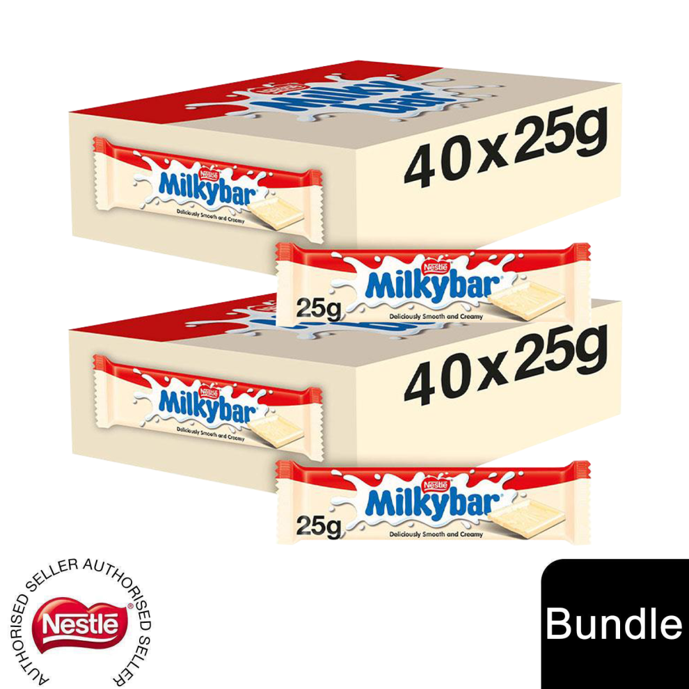 Nestle (80 X Milkybar Chocolate(80 Bars)) Nestlé Chocolate Bar (48 - 144 Bars) Yorkie, Aero, Milkybar Pick Your Favourite