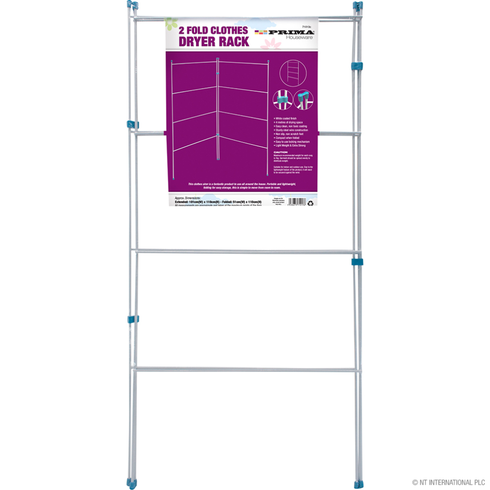 Brand:-Prima 2 Fold Clothes Dryer Rack Airer