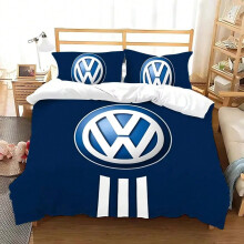 (1, 150x200cm 3pcs) Duvet Cover Pillowcase Bedding Set V-VolkswagenS Adult Boy Girl Bedroom Decoration Children Gift Single Double Large
