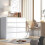 White 8 Drawer Handleless Sleek High Gloss Chest Sideboard Cabinet 2