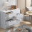 White 8 Drawer Handleless Sleek High Gloss Chest Sideboard Cabinet 3