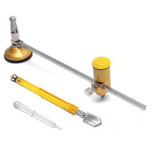 Circular Glass Cutter with Suction Cup Adjustable Circular Glass Cutter Tool Kit with a Glass Cutte