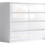 White 8 Drawer Handleless Sleek High Gloss Chest Sideboard Cabinet 4