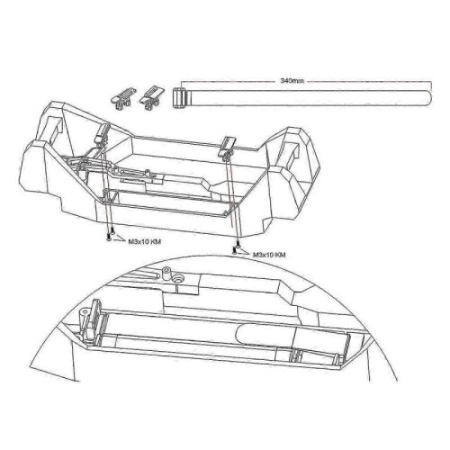Metal Battery Holder with Battery Strap suitable for 1/10 Small X, 1