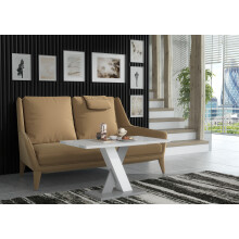 Furneo Coffee Side Table High Gloss White & Matt Grey Modern Living Room Furniture Enzo 02