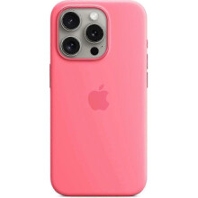 (Pink)For Apple iPhone 15 Pro Silicone Case with MagSafe