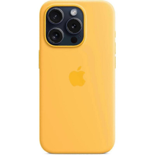(Sunshine)For Apple iPhone 15 Pro Silicone Case with MagSafe 1