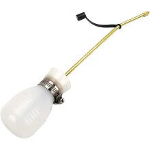 (White) Pest Control Bulb Sprayer Powder Duster, Diatomaceous Earth Pesticide Sprayer Applicator with Long Copper Tube, Garden Puffer