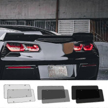 (Gray) Clear Anti-speed Red Light Toll Camera Stopper License Frame Cover Photos Plate