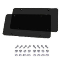 (Black) Clear Anti-speed Red Light Toll Camera Stopper License Frame Cover Photos Plate