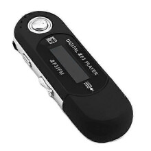 (Black) Usb Mp3 Player Portable Music Player Digital Lcd Screen 4g Storage Fm Radio Multifunction Mp3 Music Player Usb Stick Fk
