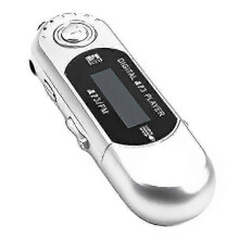 (Silver) Usb Mp3 Player Portable Music Player Digital Lcd Screen 4g Storage Fm Radio Multifunction Mp3 Music Player Usb Stick Fk