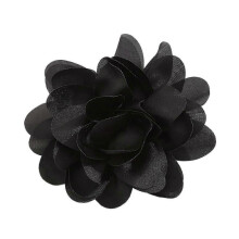 (black 2) Popular Fabric Flower Brooch Accessory Delicate Fabric Flower Brooch Pin Delicate Collar Pin for Travel and Leisure Black