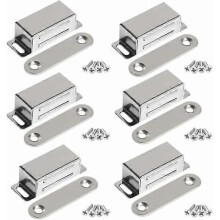 Magnetic cabinet magnets 10 kg Powerful stainless steel cabinet magnet Cabinet door magnet (6 pcs) (stainless steel screws)