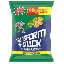 Golden Wonder Transform-A-Snack Cheese & Onion Snacks 27g (Pack Of 12)