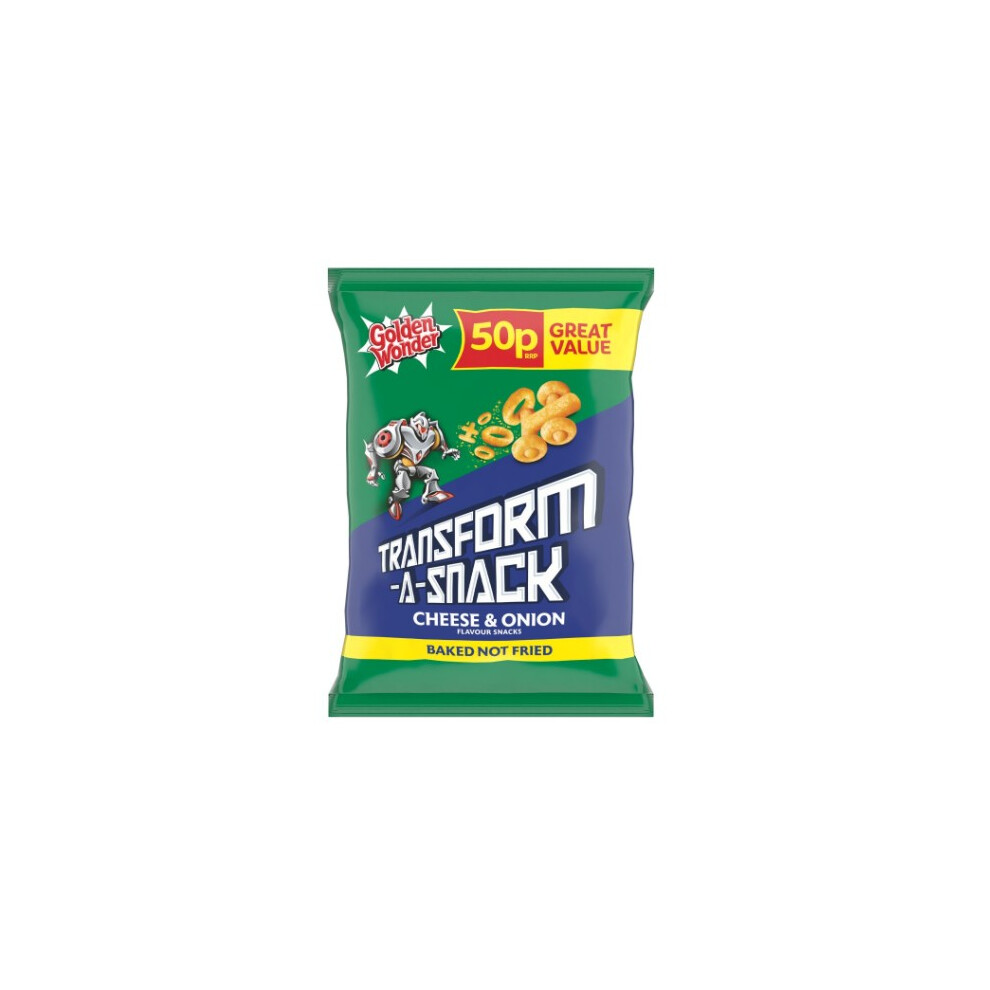 Kidzbuzz Golden Wonder Transform-A-Snack Cheese & Onion Snacks 27G (Pack Of 12)