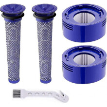 Filter for Dyson, Replacement Filter for Dyson V8 V7, 2pcs Pre Filter for Dyson V6 V7 V8, 2pcs Post Filter for Dyson V7 V8 with Cleaning Brush Accesso