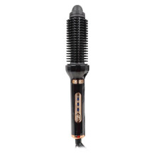 (Black) Rotating Hot Air Brush for Hair Dryer Volumizer Hair Straightener Curling Iron Automatic Curler Styling Brush -Sy