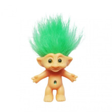 (10cm,Green)10cm Troll Doll Model Colored Long Hair Dam Doll Miniature Figurine Ornament Lovely Leprocauns Ugly Elf Doll Action Figure