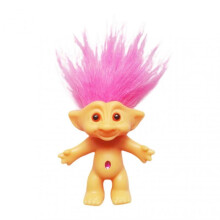 (10cm, Pink) 10cm Troll Doll Model Colored Long Hair Dam Doll Miniature Figurine Ornament Lovely Leprocauns Ugly Elf Doll Action Figure