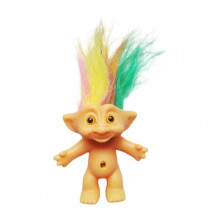 (10cm, Multicolor) 10cm Troll Doll Model Colored Long Hair Dam Doll Miniature Figurine Ornament Lovely Leprocauns Ugly Elf Doll Action Figure