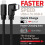 (3m, Black TPE) 3 Meters/5m/10m Link Cable Data Transfer Cord For Oculus Quest 2 4