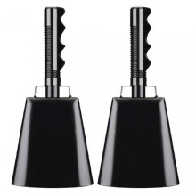 (1PCS, Black) Hand Metal Cheering Cow Bell Cow Bells With Ergonomic Handles For Sporting Events Festivals