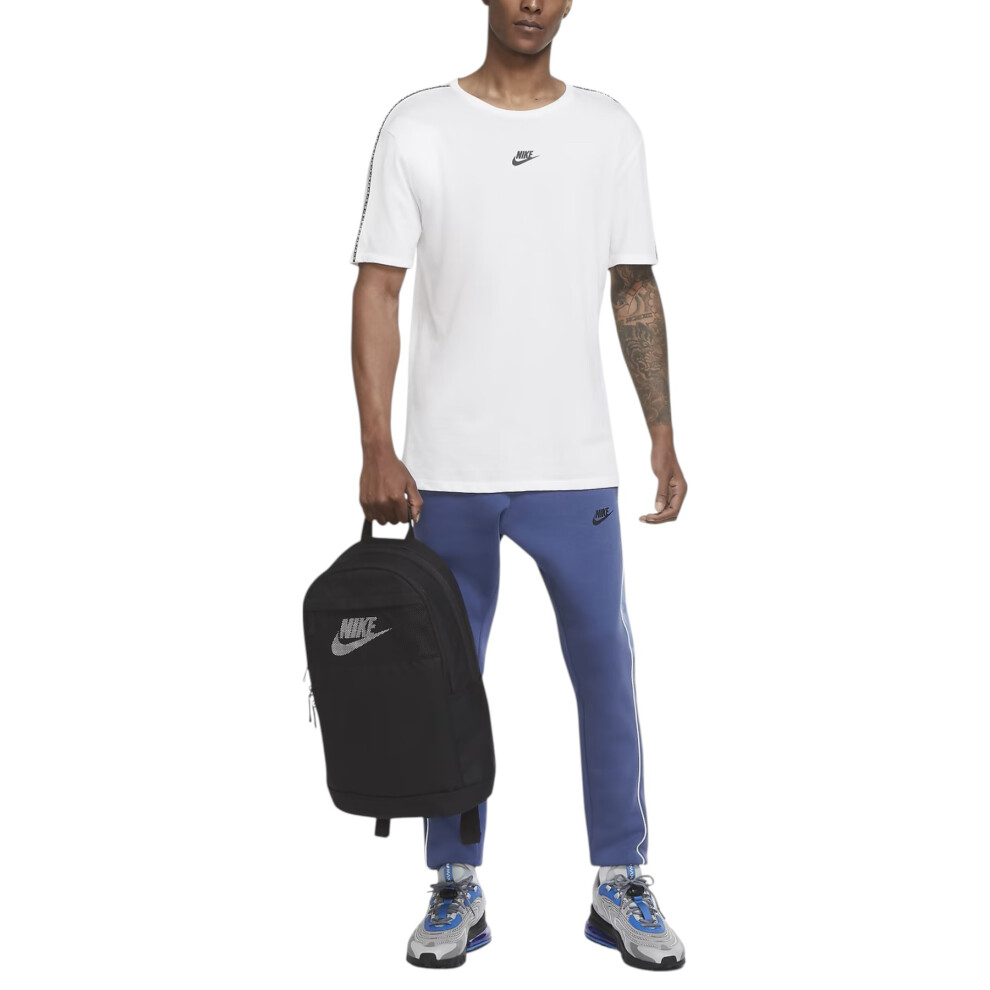 Nike Elemental Sports Backpack Black White School Gym Bag Padded Straps Mesh - Image 3